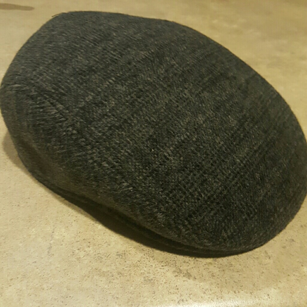 Men's Wool Black/Grey Plaid Driver's Cap
