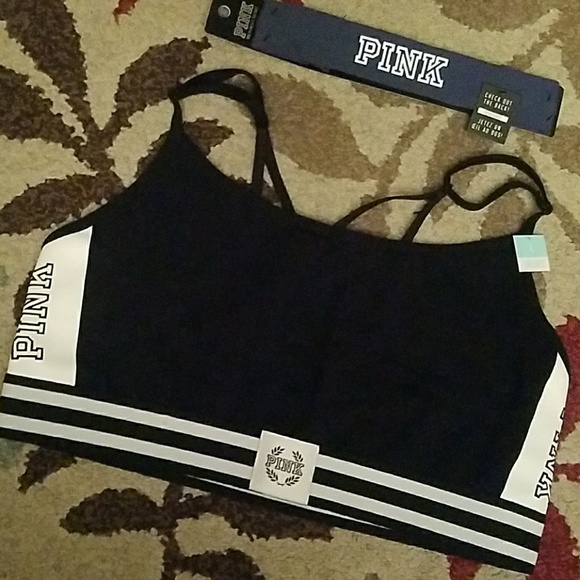 PINK Victoria's Secret Accessories - WEEKEND SALE! BRALETTE & HEADBAND BUNDLE