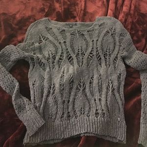 Sweaterish! Has holes so could be worn w bandeau.