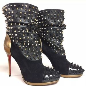 Christian LOUBOUTIN Spike Wars Stiletto Booties