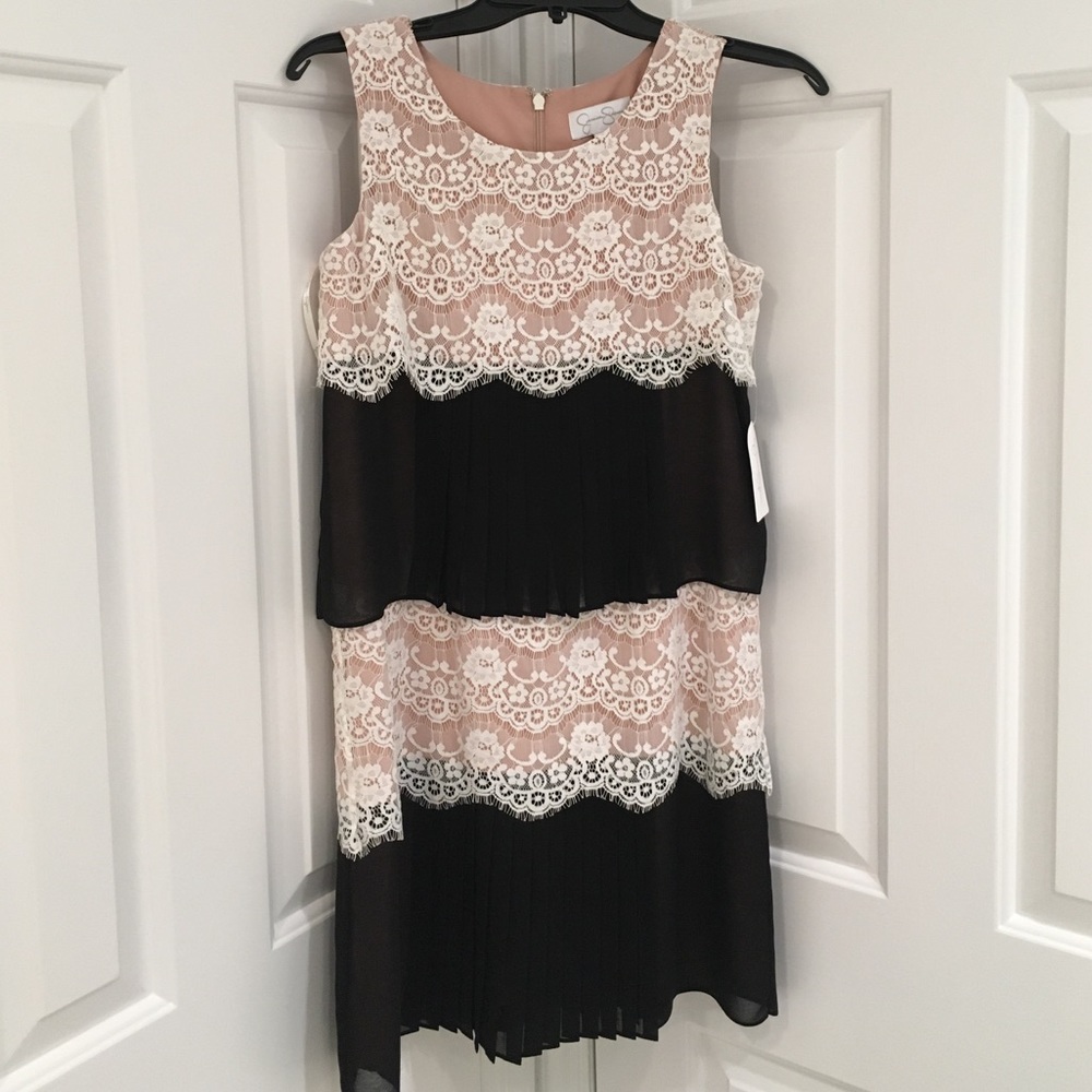 Jessica Simpson Women's Lace Chiffon Dress