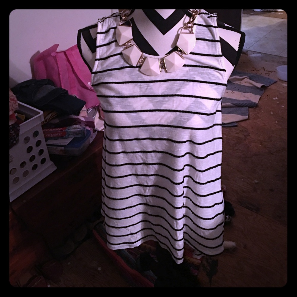 Blue rain size large striped tank