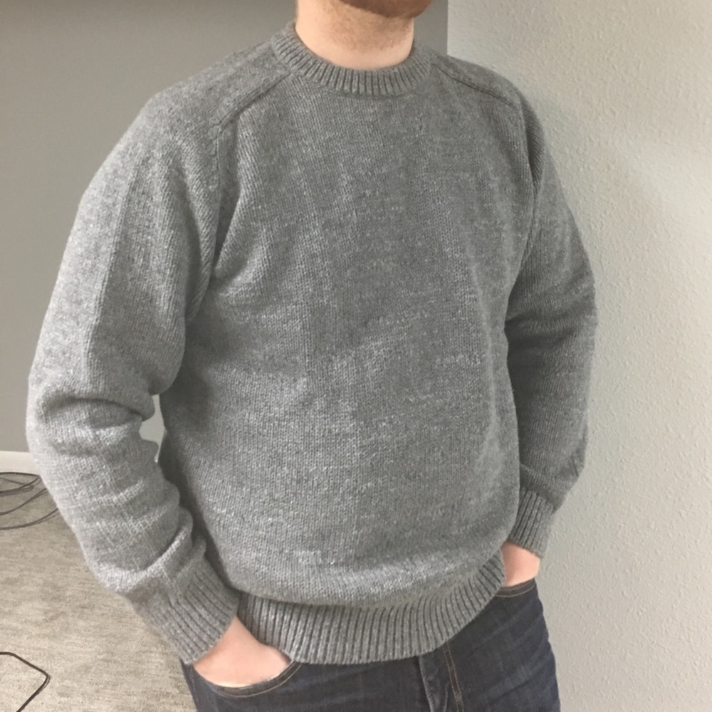 L.L. Bean Grand Lake Grey Men's Sweater XL