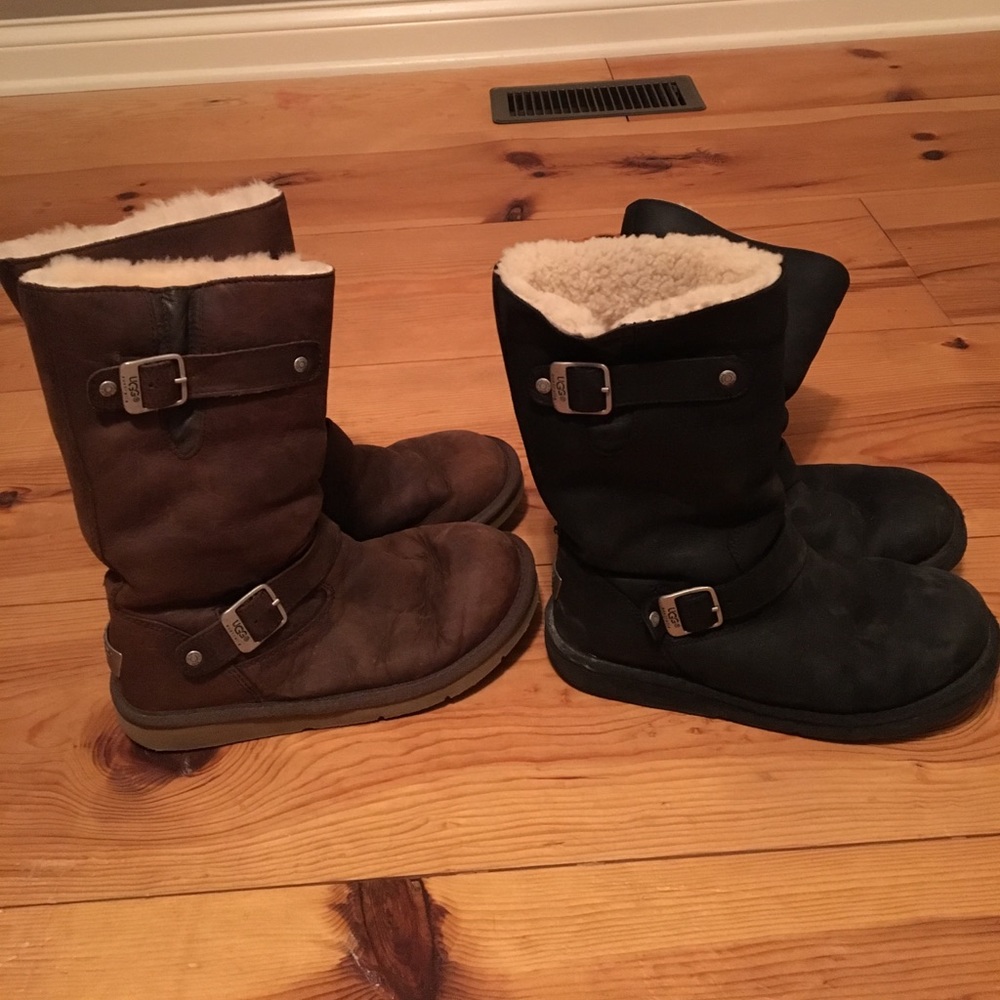 2 pairs of women's winter ugg boots  size 8