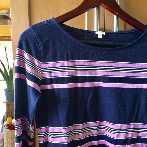 J Crew Navy/Orchid top - Picture 4 of 8