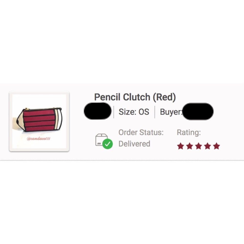 Pencil Clutch (Red) - Picture 5 of 5