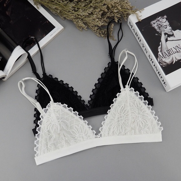 🔥FINAL SALE!🔥🆕 The Layla Lacy Bralette - WHITE - Picture 2 of 5