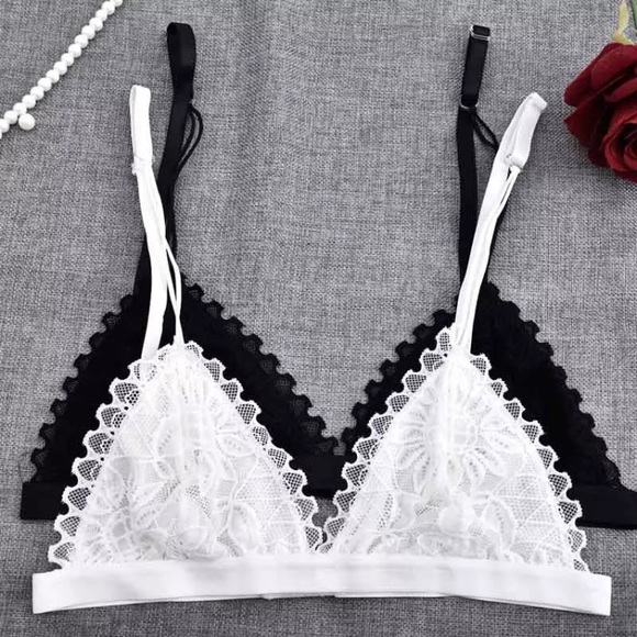 🔥FINAL SALE!🔥🆕 The Layla Lacy Bralette - WHITE - Picture 4 of 5