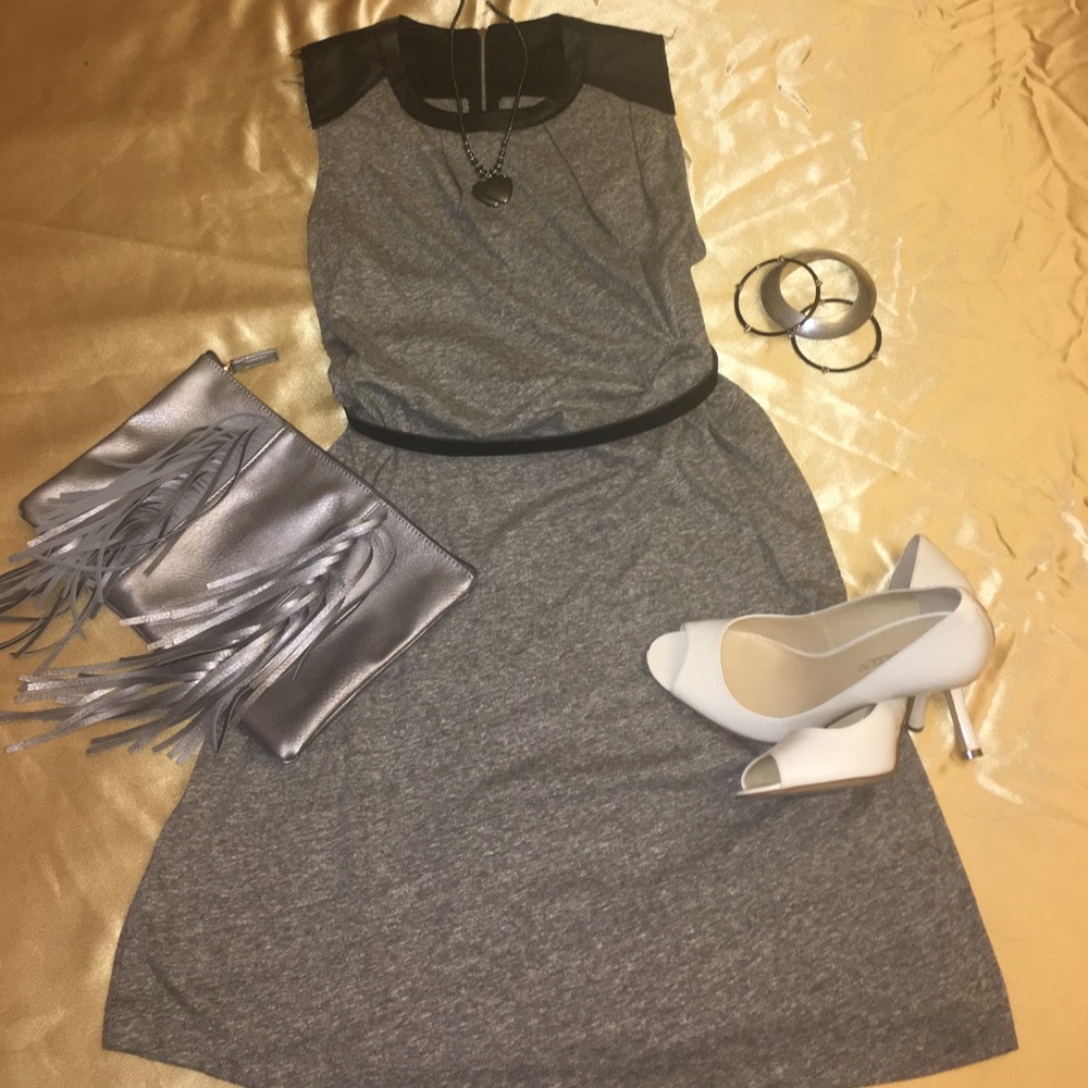Heather gray flowing dress
