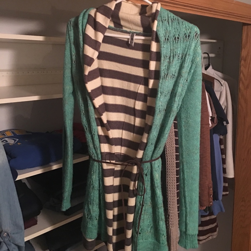layered cardigan
