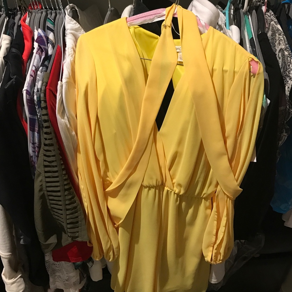 Arden B canary yellow dress size small