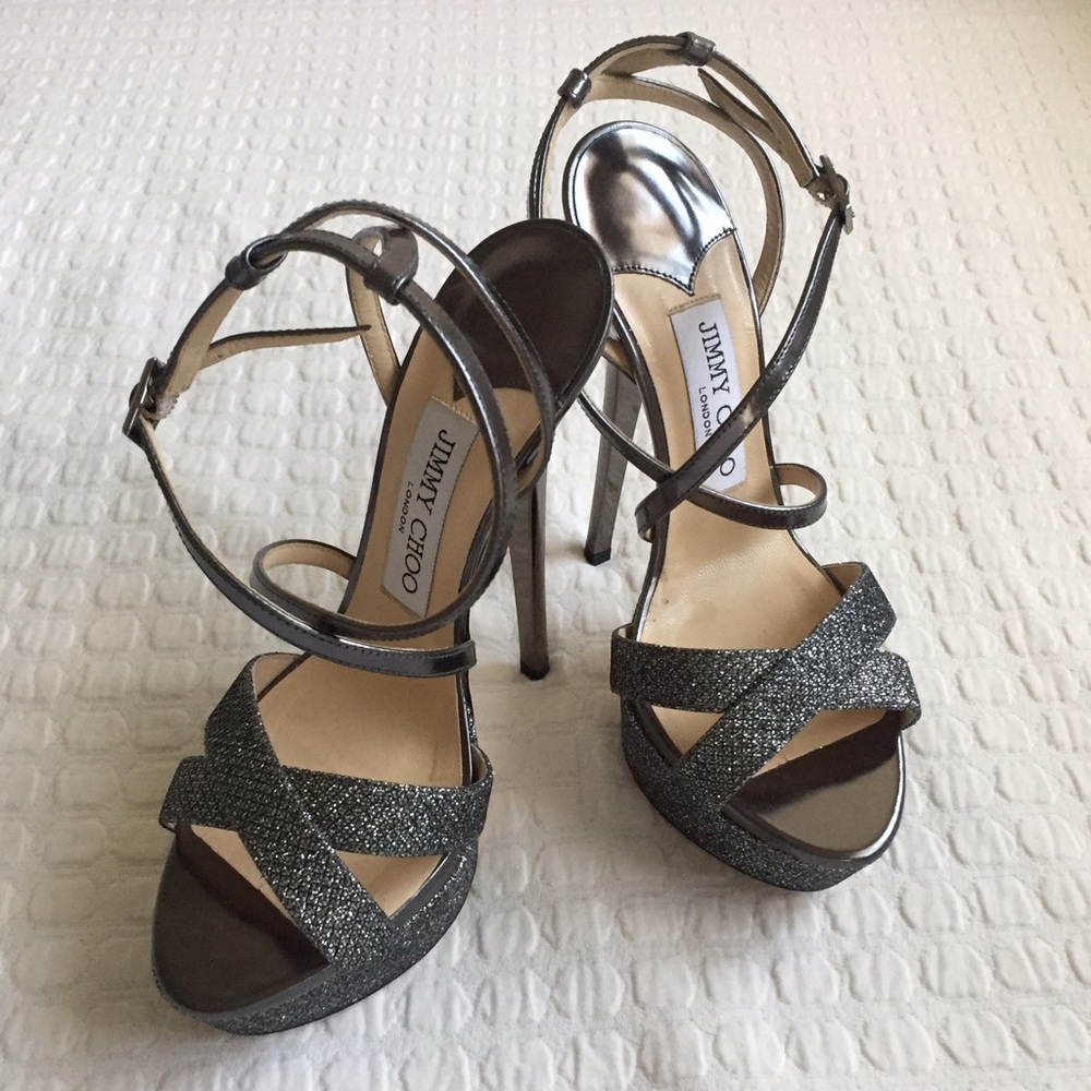Jimmy Choo Metallic Platforms