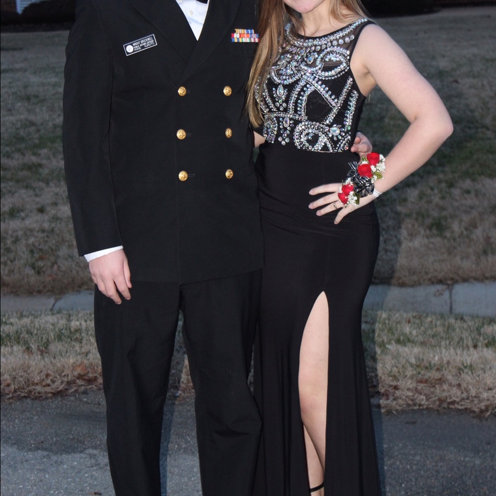 Black Prom Dress 2 piece