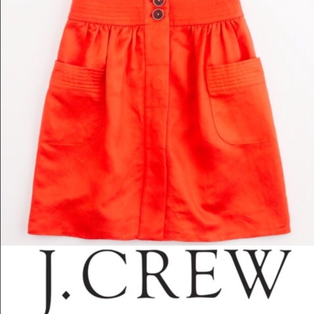 JCrew Dottie skirt Orange NWOT never worn