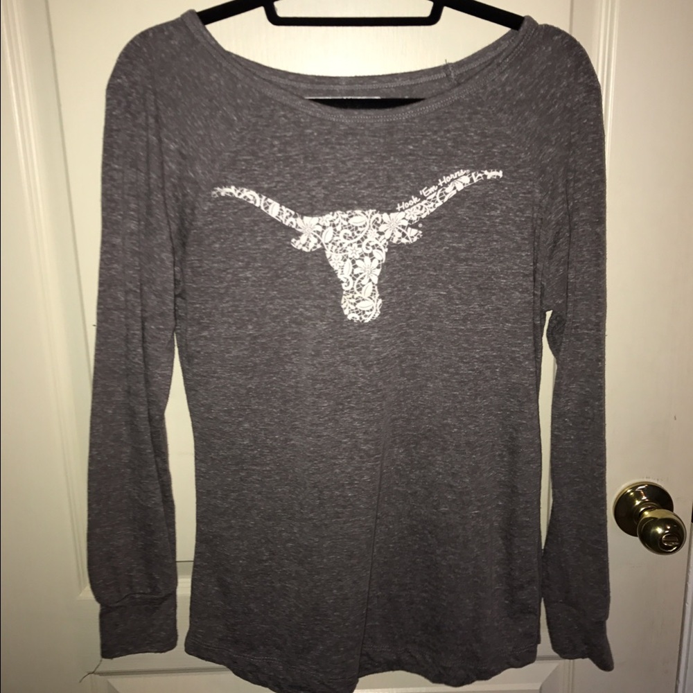 Gray longhorn sweater
