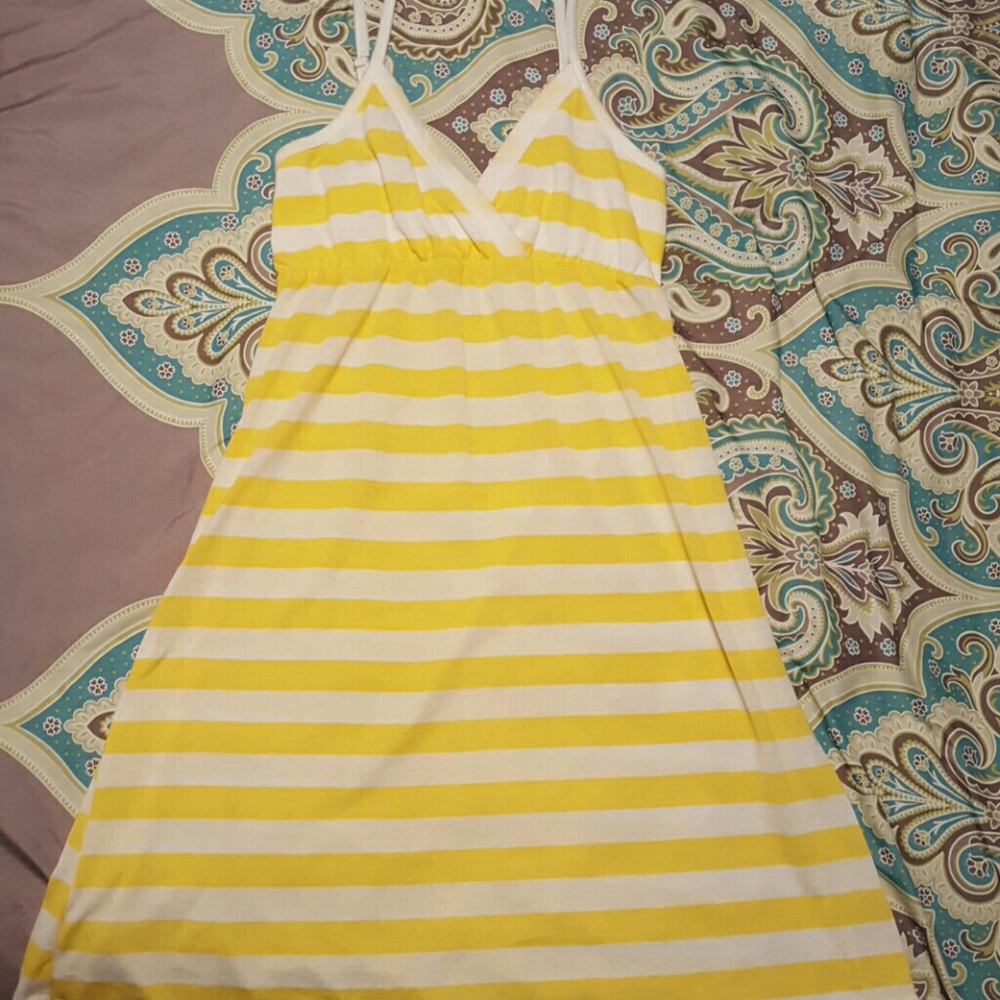 Yellow striped dress