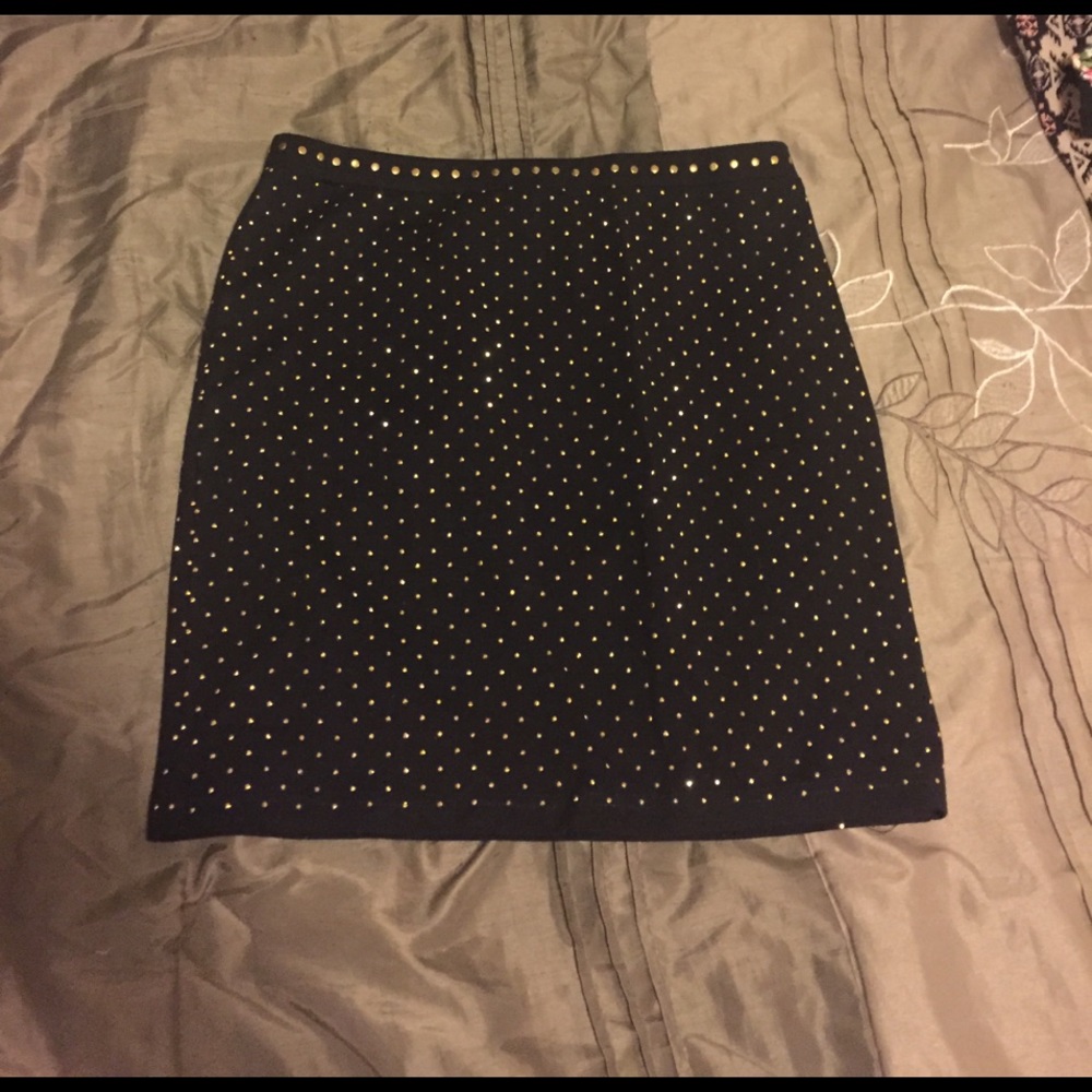 Black dress with golden dots