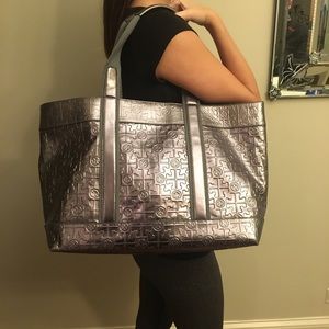 Tory Burch Leather Logo Tote