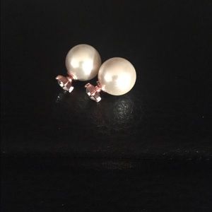 Pearl stud earrings