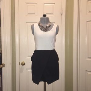 Black front open slip Skirt 🖤