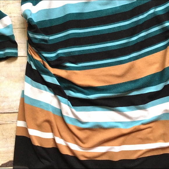 LOFT striped fitted cowlneck dress - Picture 5 of 6