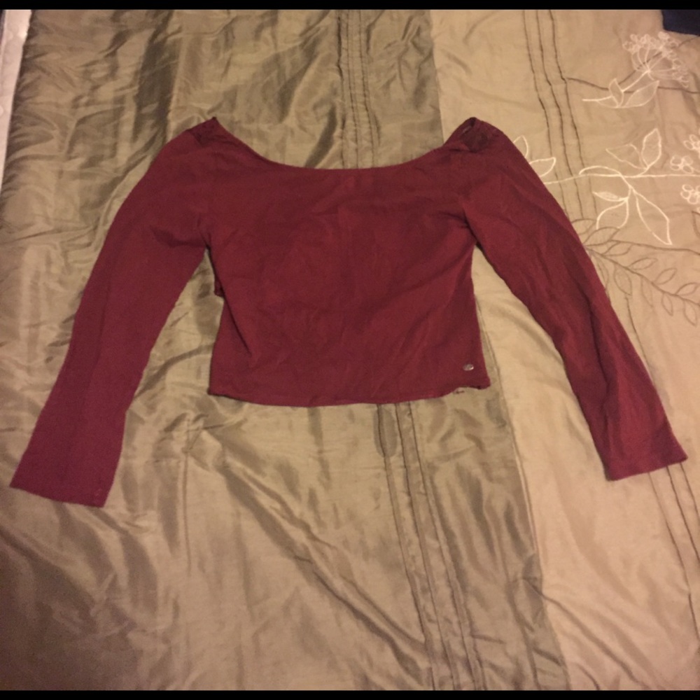 Maroon crop top