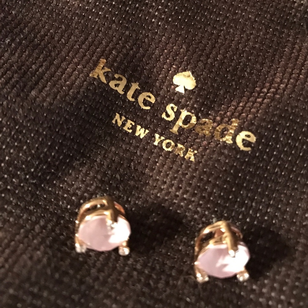 ♠️ kate spade ♠️ pale pink earrings w gold posts