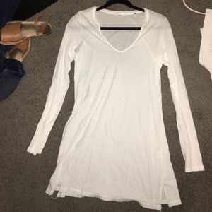 Vince White Long Sleeve Tee