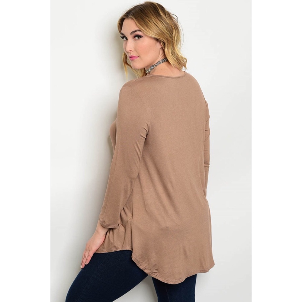 | EE+ | MOCHA LACED TOP | - Picture 2 of 4