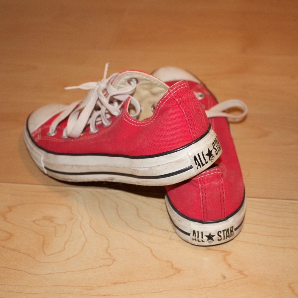 Red Converse Low Tops