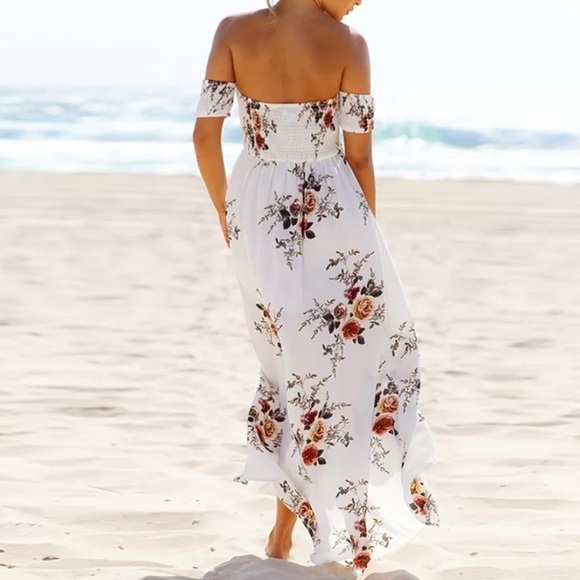 saleoff the shoulder floral maxi dress - Picture 2 of 7