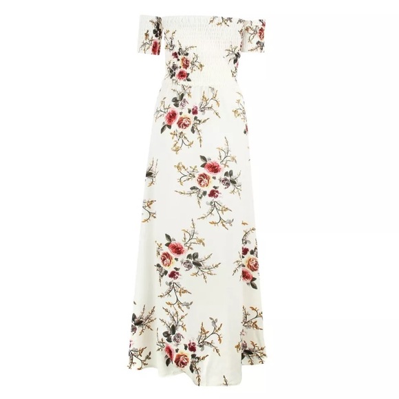saleoff the shoulder floral maxi dress - Picture 4 of 7