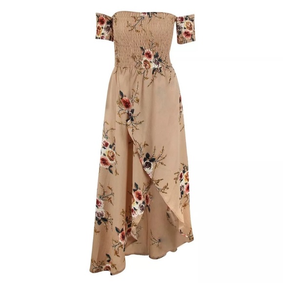 saleoff the shoulder floral maxi dress - Picture 6 of 7