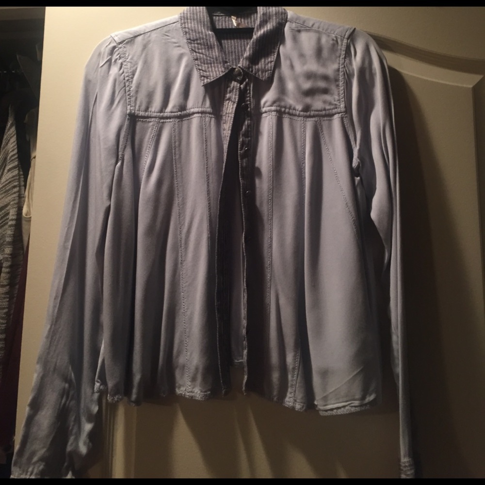 Free People blue blouse