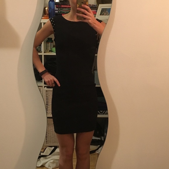 Fancy pencil dress with studs and lower back - Picture 1 of 7