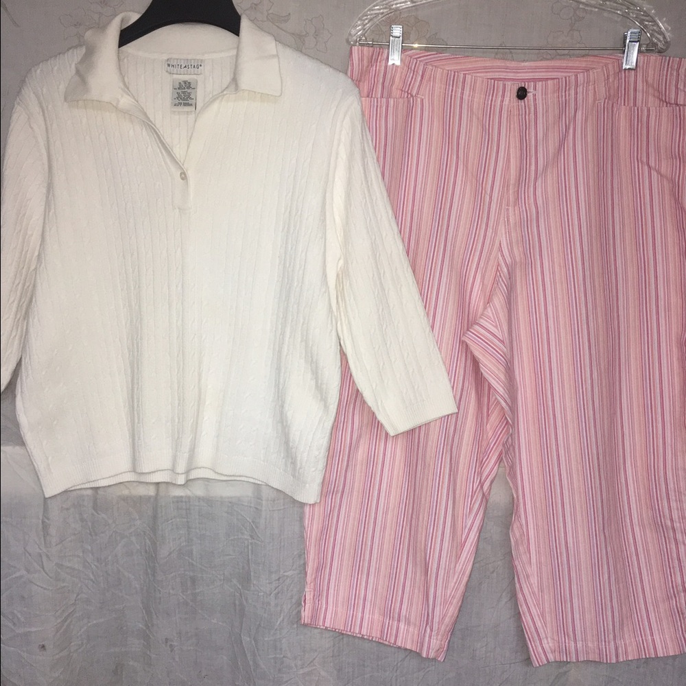 NEW Liz Claiborne Capri Pants/ White Stag Shirt
