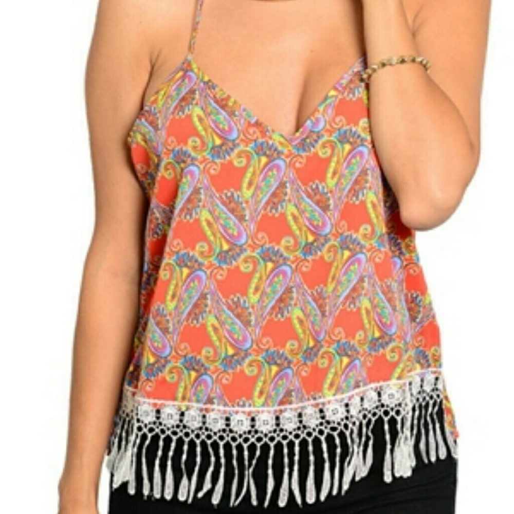 SALE⚘cute  and sassy paisley tank⚘