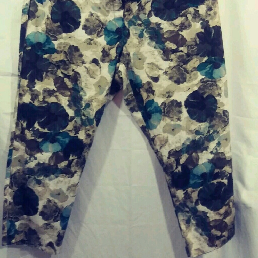 Larry Levine Floral Pants, size 20W Jean style