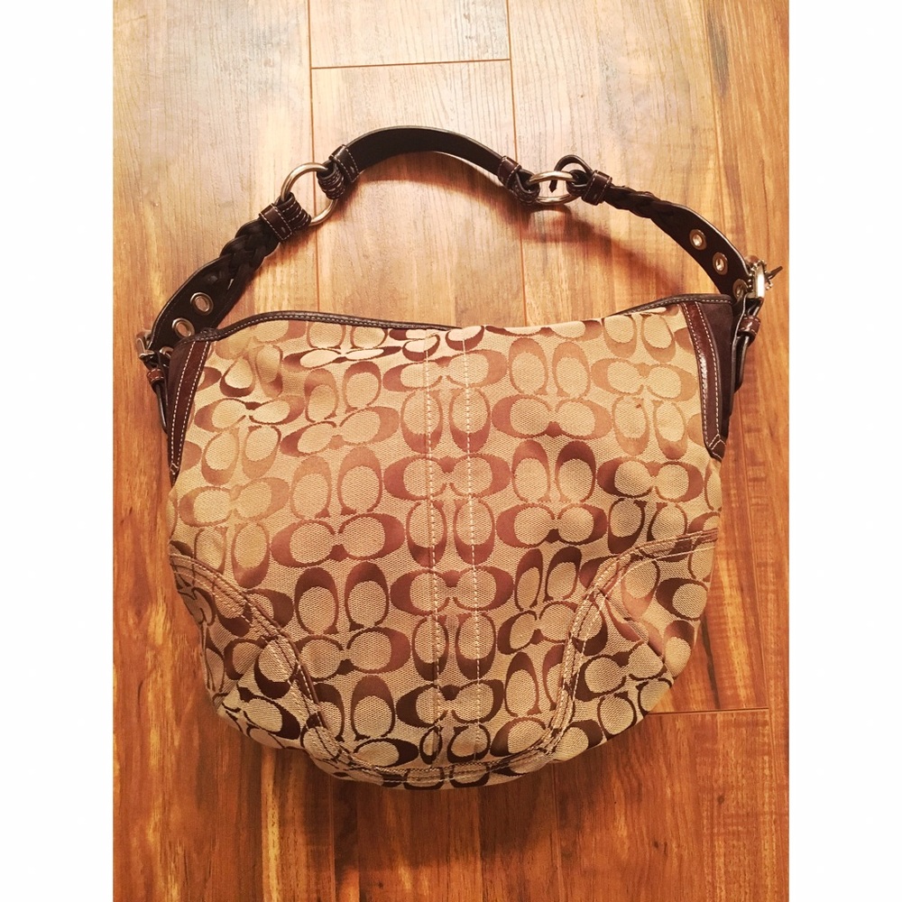 COACH Soho Khaki Brown Signature Bag