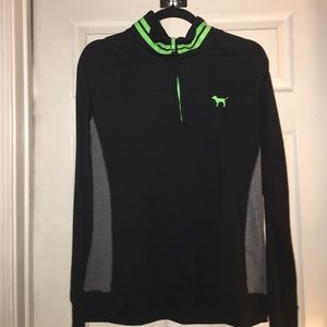 Pink half zip pullover