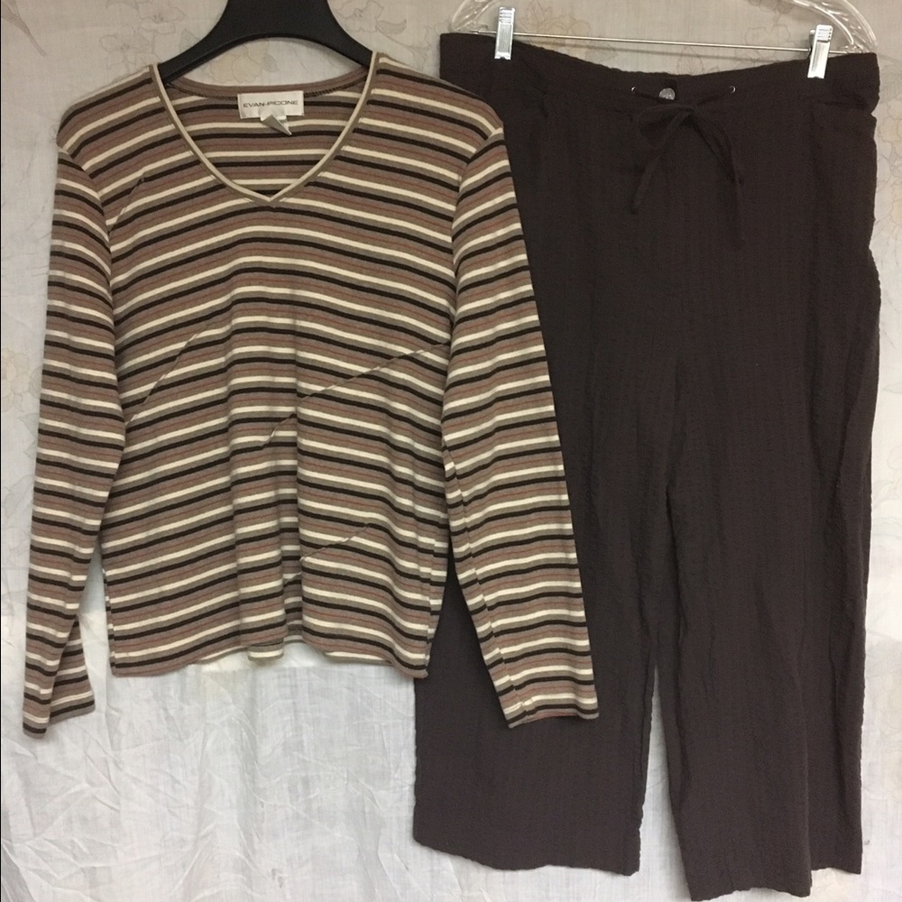 NEW Evan Picone/ Classic Element Capri/ Shirt Wome