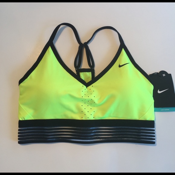 neon sports bra nike