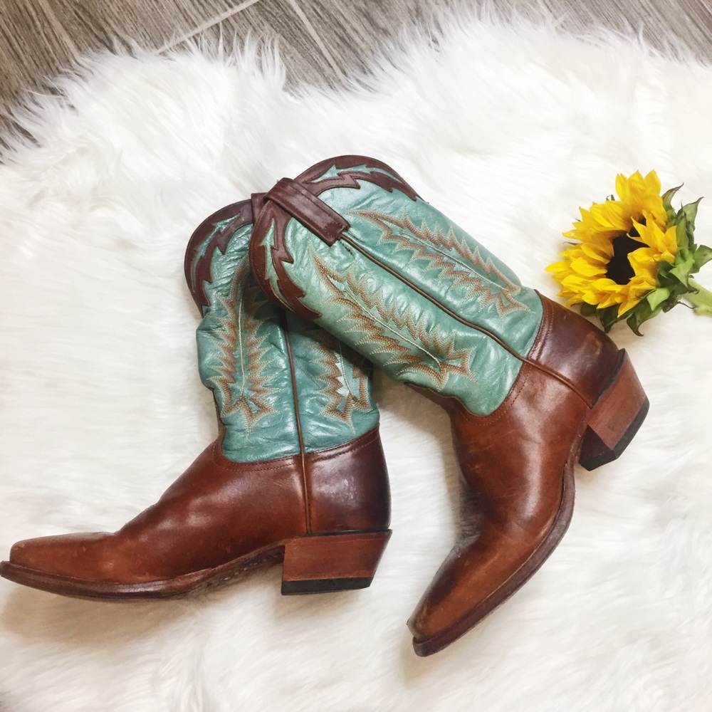Square Toe Tony Lama Cowgirl Boots