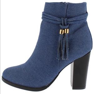 NWOT Denim Ankle Boots
