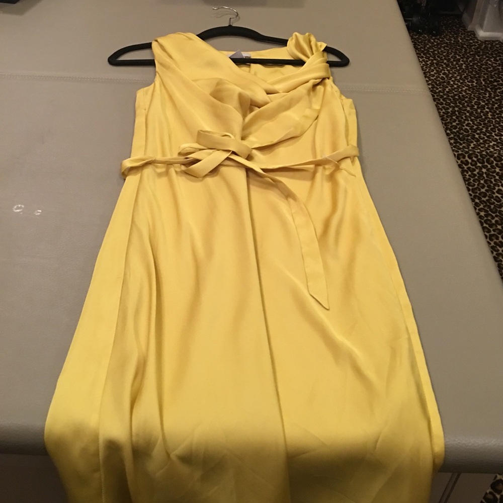 NWOT yellow silk dress