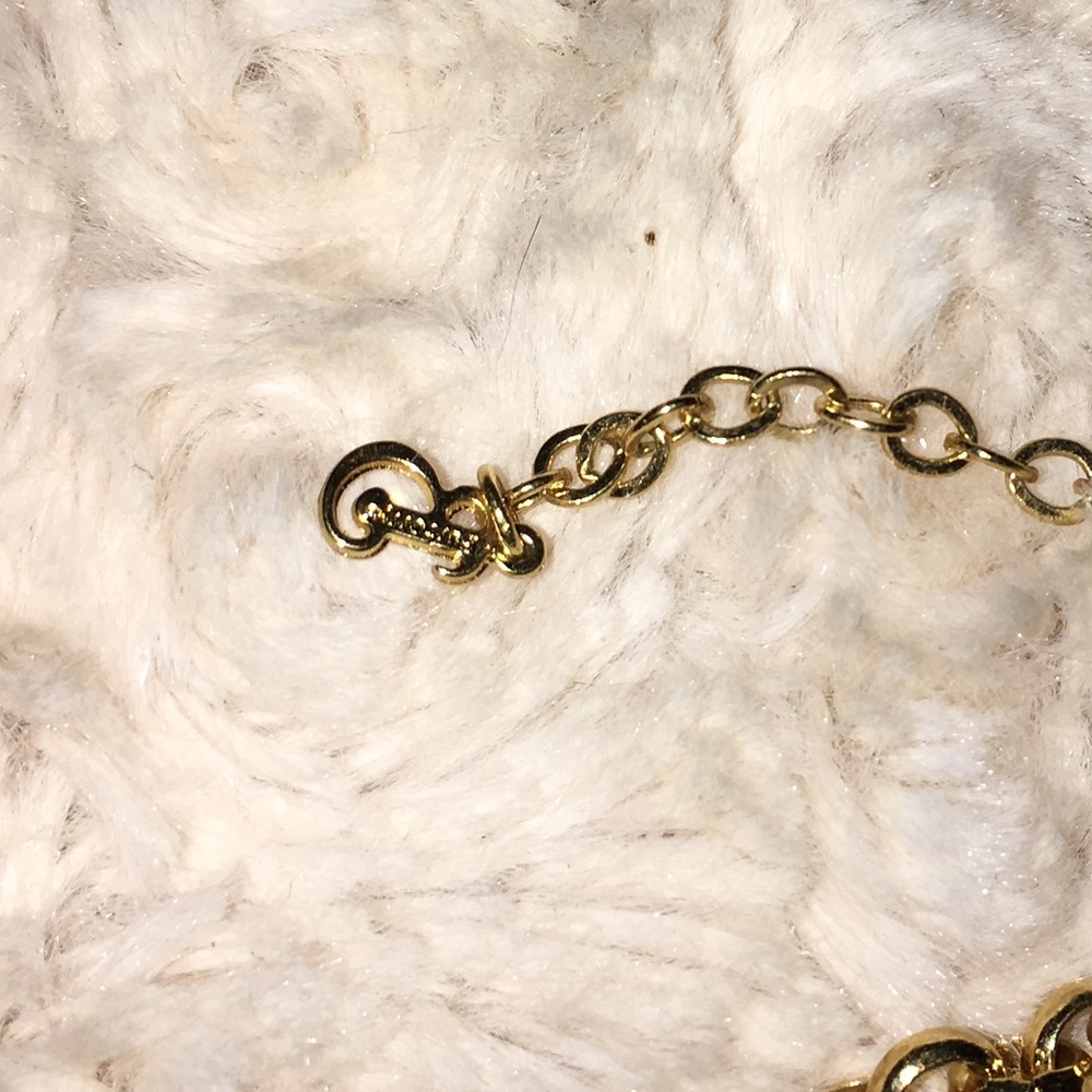 Burberry VNTG navy blue/gold/crystal necklace - Picture 4 of 4