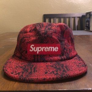 Supreme Red Patterned Hat