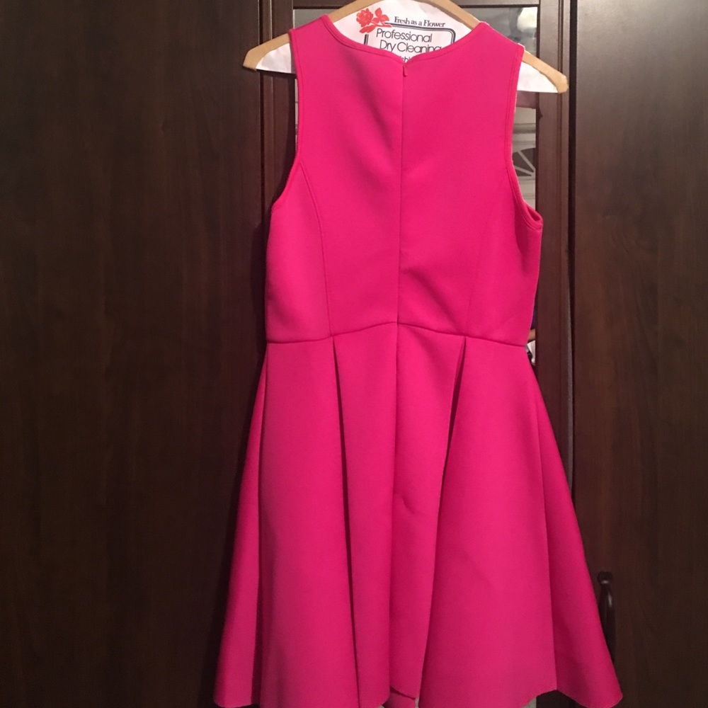 Pink pleated short sleeve dress - Picture 3 of 3