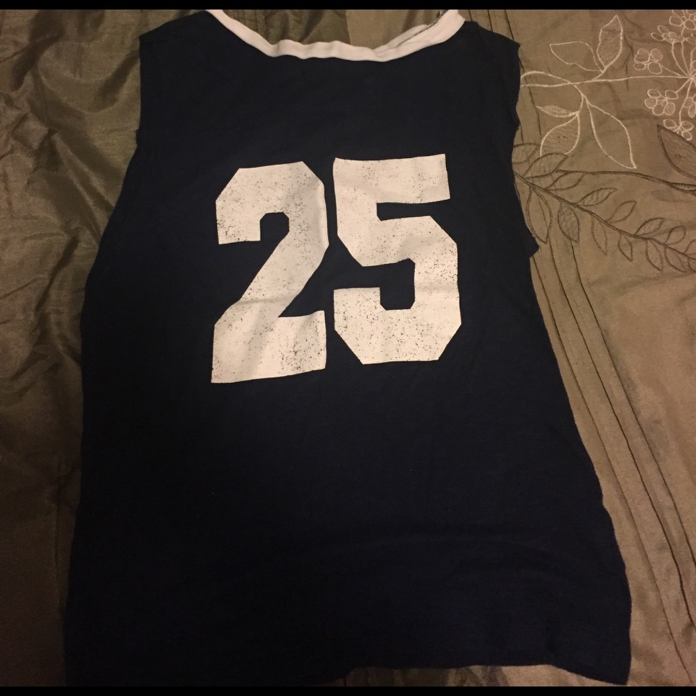 #25 navy blue jersey shirt