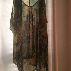 Sleeveless slouch tunic